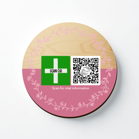 Safety & Medical Alert ID Timber Magnet