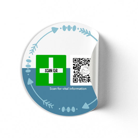 White Labelling Sticker 8cm | Safety & Medical Alert ID