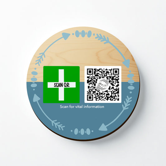 Safety & Medical Alert ID Timber Magnet