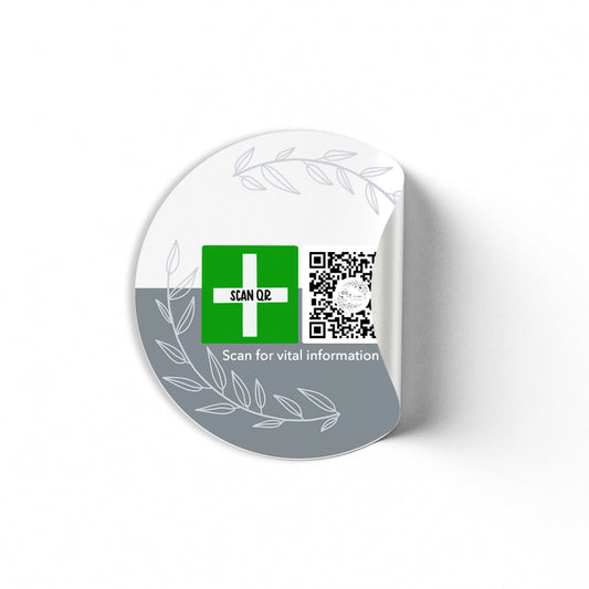 White Labelling Stickers 5cm (12pc) | Safety & Medical Alert ID