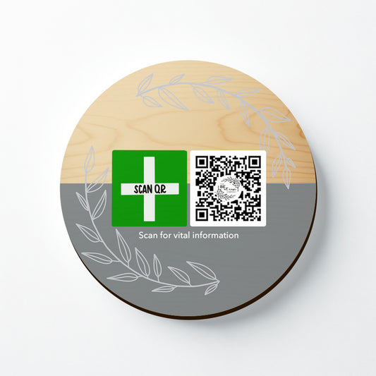 Safety & Medical Alert ID Timber Magnet