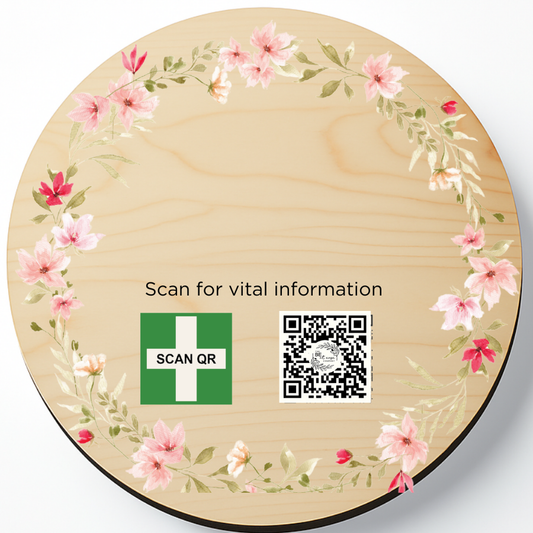 Safety & Medical Alert ID Timber Magnet