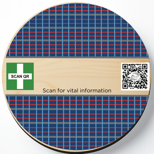 Safety & Medical Alert ID Timber Magnet