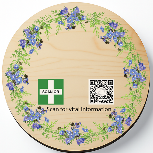 Safety & Medical Alert ID Timber Magnet