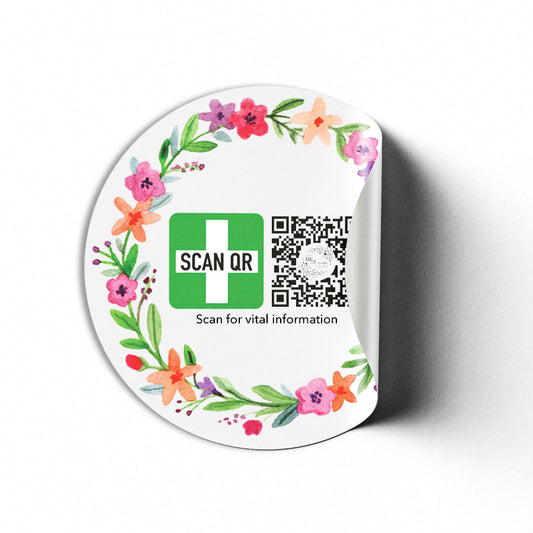 White Labelling Sticker 8cm | Safety & Medical Alert ID