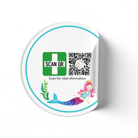 White Labelling Sticker 8cm | Safety & Medical Alert ID