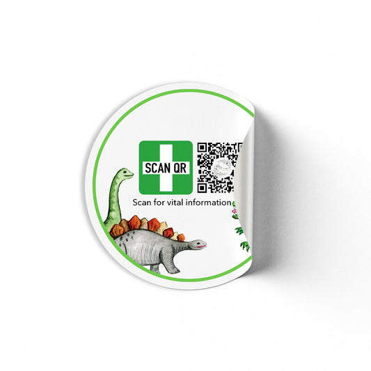 Safety & Medical Alert ID Clothing Stickers 5cm (30pc)