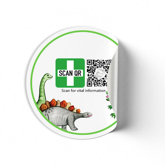 White Labelling Sticker 8cm | Safety & Medical Alert ID