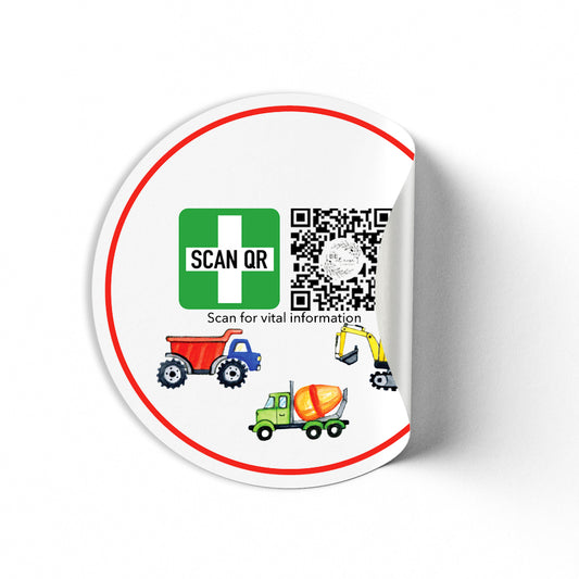 White Labelling Sticker 8cm | Safety & Medical Alert ID