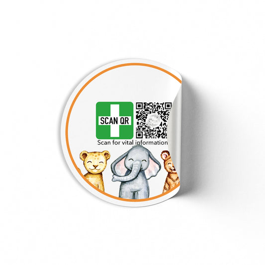 White Labelling Stickers 5cm (12pc) | Safety & Medical Alert ID