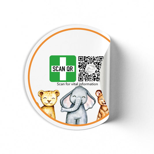 White Labelling Sticker 8cm | Safety & Medical Alert ID