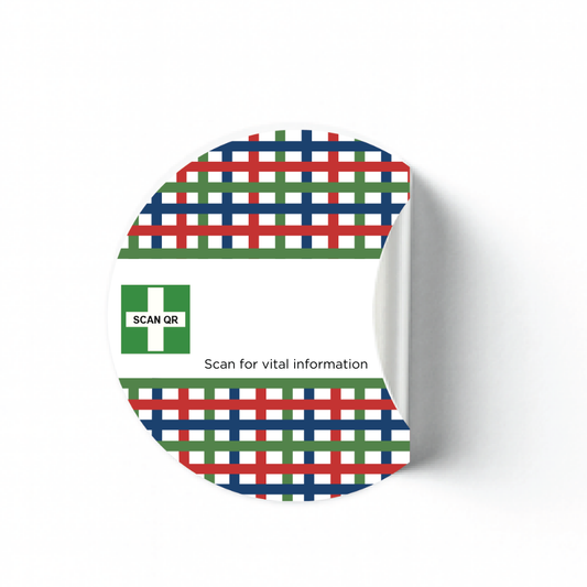 White Labelling Stickers 5cm (12pc) | Safety & Medical Alert ID