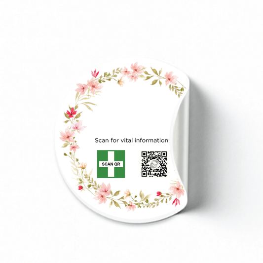 White Labelling Stickers 5cm (12pc) | Safety & Medical Alert ID