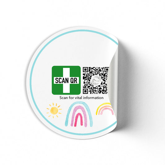 White Labelling Sticker 8cm | Safety & Medical Alert ID