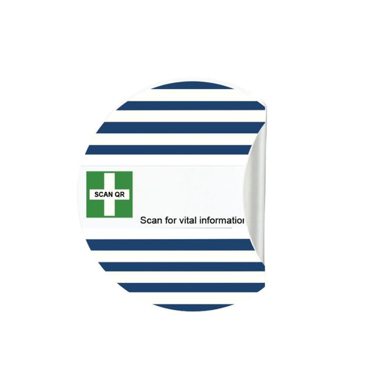 Safety & Medical Alert ID Clothing Stickers 5cm (30pc)