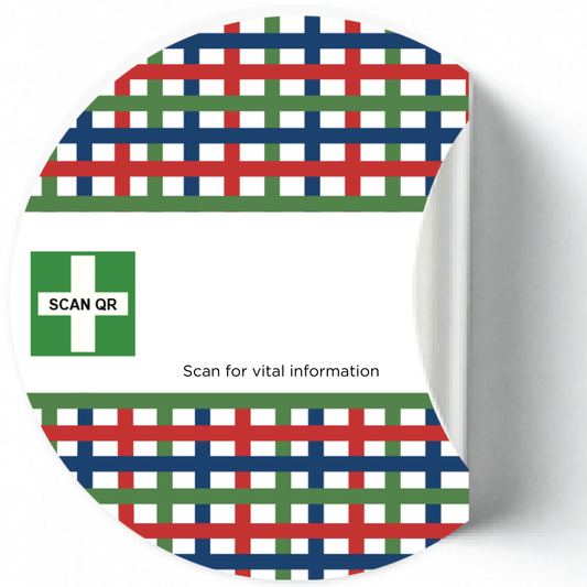 White Labelling Sticker 8cm | Safety & Medical Alert ID