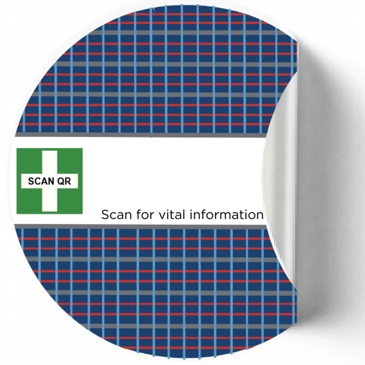 White Labelling Sticker 8cm | Safety & Medical Alert ID