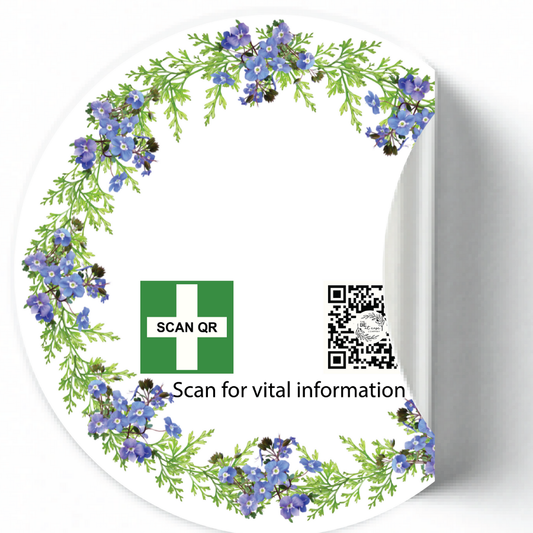 White Labelling Sticker 8cm | Safety & Medical Alert ID