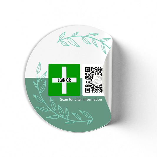 White Labelling Sticker 8cm | Safety & Medical Alert ID