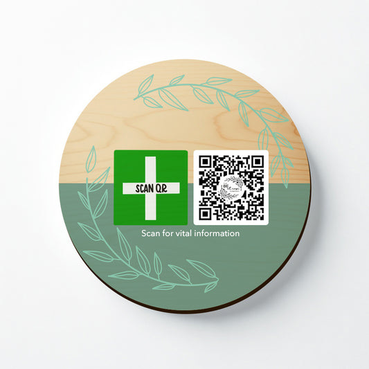 Safety & Medical Alert ID Timber Magnet