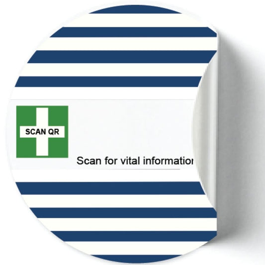 White Labelling Sticker 8cm | Safety & Medical Alert ID