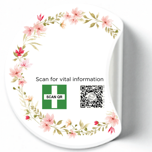 White Labelling Sticker 8cm | Safety & Medical Alert ID