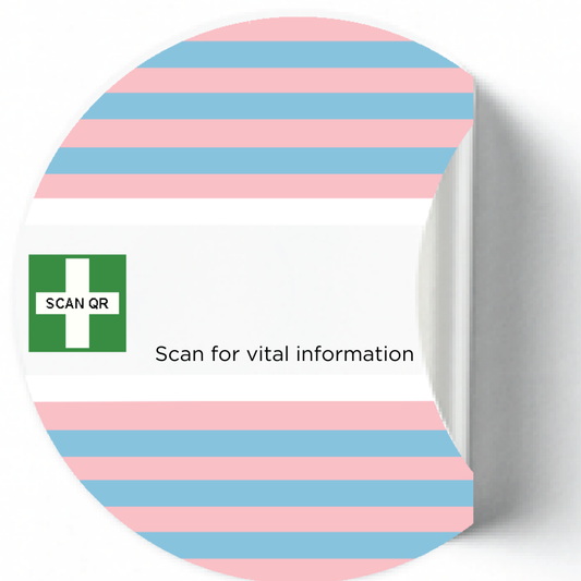 White Labelling Sticker 8cm | Safety & Medical Alert ID