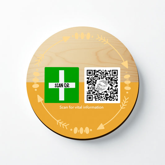 Safety & Medical Alert ID Timber Magnet