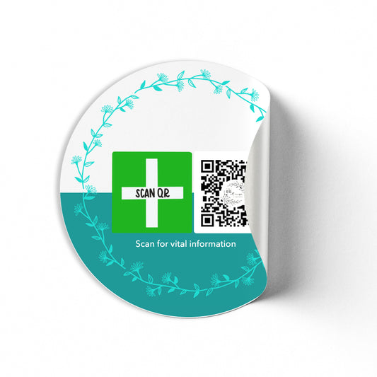 White Labelling Sticker 8cm | Safety & Medical Alert ID