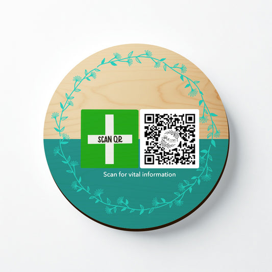 Safety & Medical Alert ID Timber Magnet