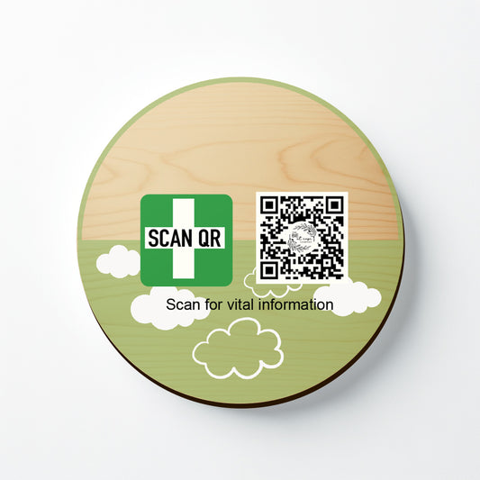 Safety & Medical Alert ID Timber Magnet
