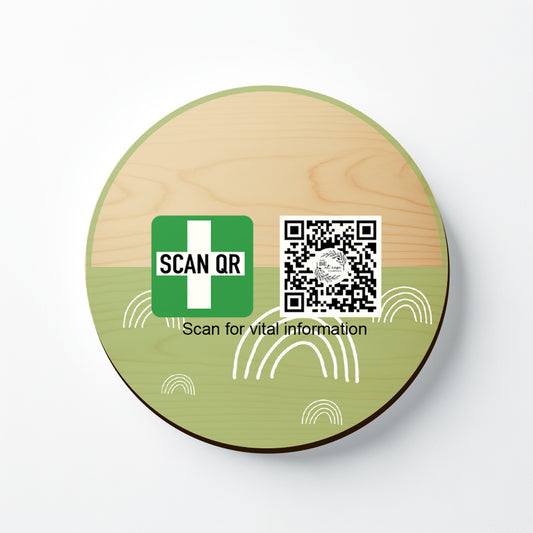 Safety & Medical Alert ID Timber Magnet