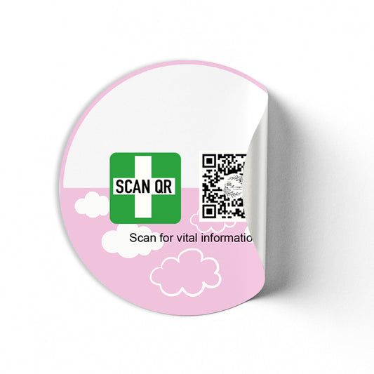 White Labelling Sticker 8cm | Safety & Medical Alert ID