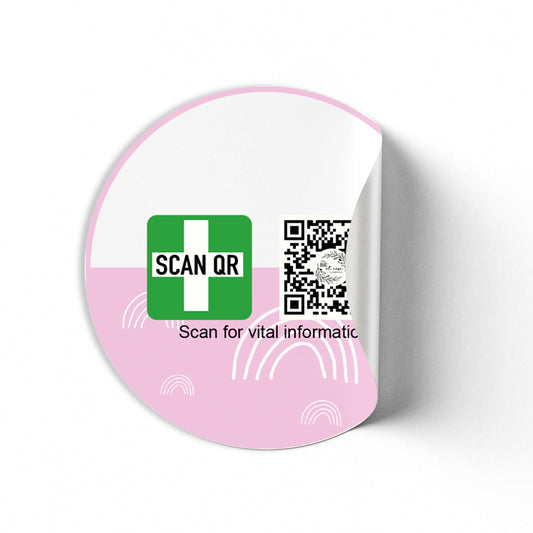 White Labelling Sticker 8cm | Safety & Medical Alert ID