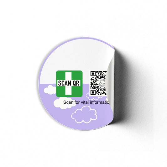 White Labelling Stickers 5cm (12pc) | Safety & Medical Alert ID