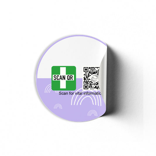 White Labelling Stickers 5cm (12pc) | Safety & Medical Alert ID