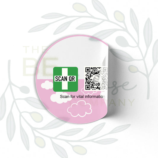 Clear Medical ID Stickers Australia | 5cm Safety Labels (12pc)