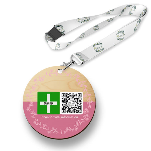 Timber Tag 5cm with optional lanyard
