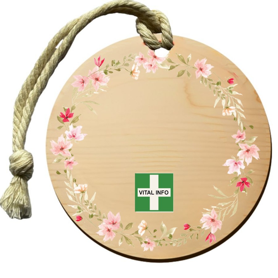 Timber Tag 8cm with Rope