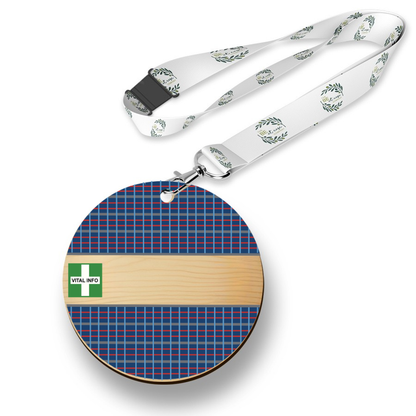 Timber Tag 5cm with lanyard