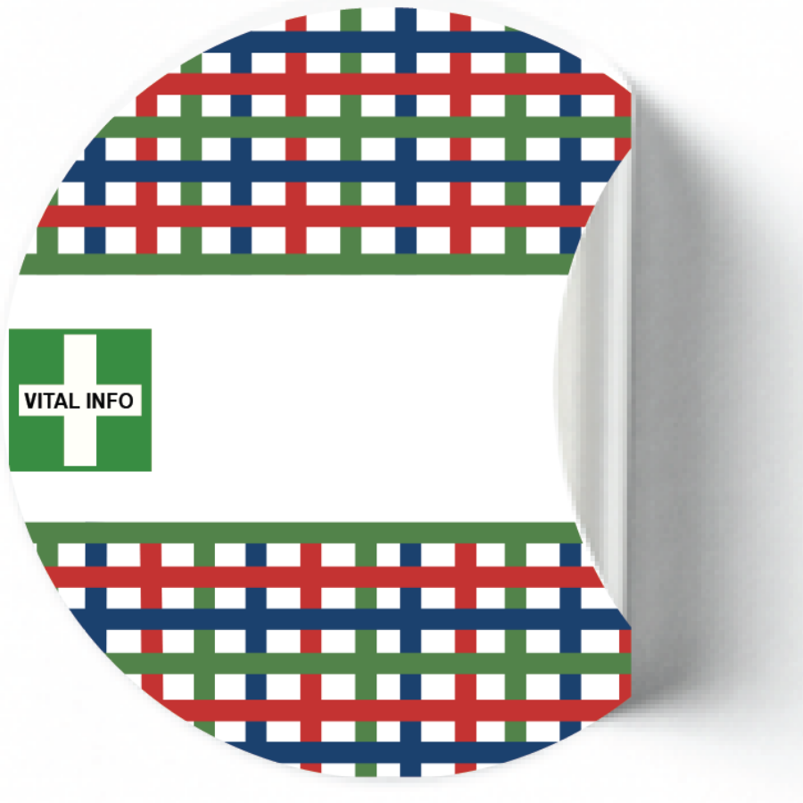 Labelling Sticker 8cm White