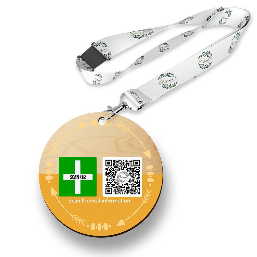 Timber Tag 5cm with optional lanyard