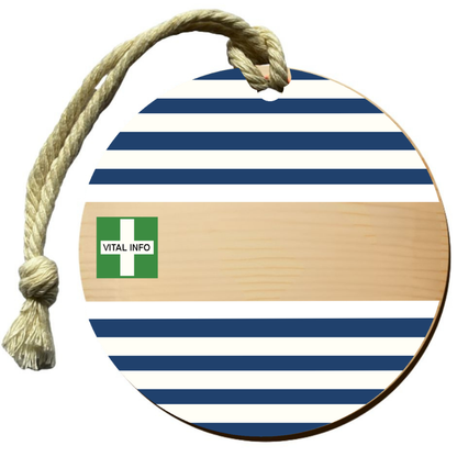 Timber Tag 8cm with Rope