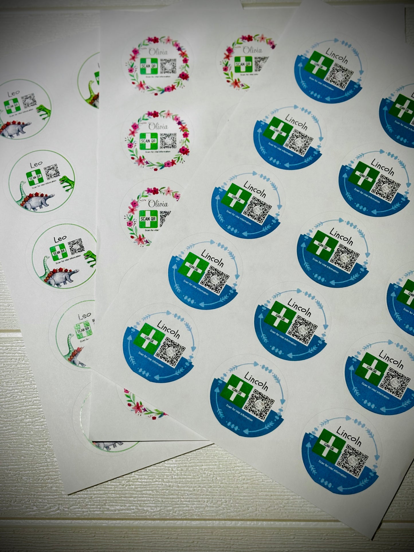 Clothing Sticker 5cm White Paper (15pcs.)