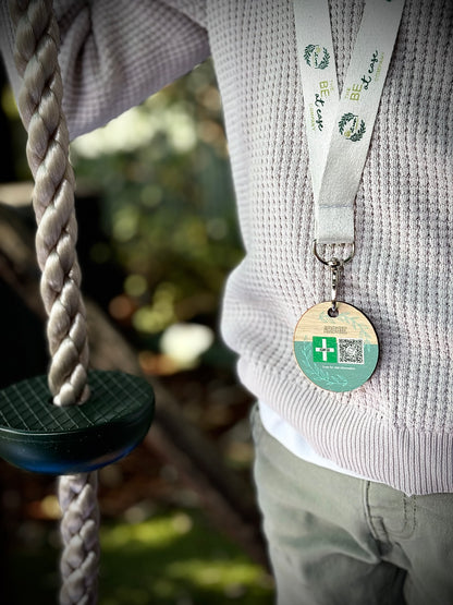 Timber Tag 5cm with Lanyard