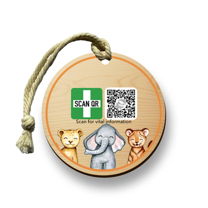 Timber Tag 5cm with optional lanyard