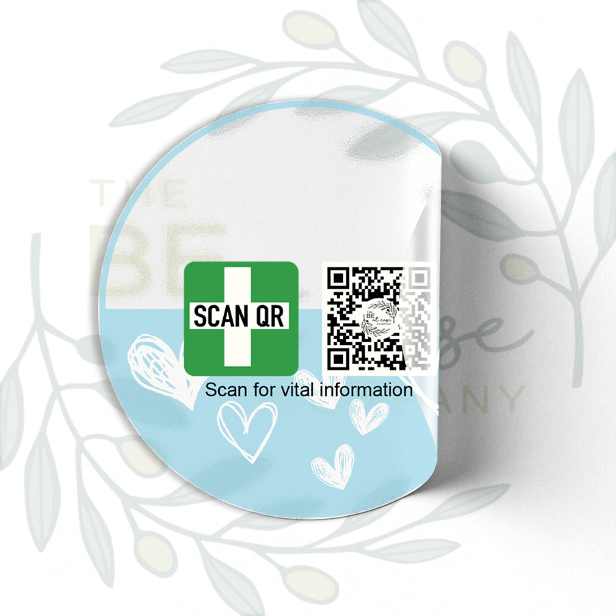 Kids Safety ID Clear Labelling Sticker 8cm