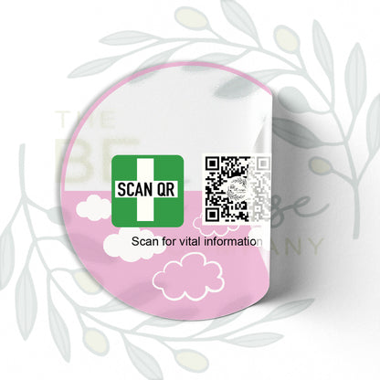 Kids Safety ID Clear Labelling Sticker 8cm