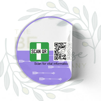 Kids Safety ID Clear Labelling Sticker 8cm