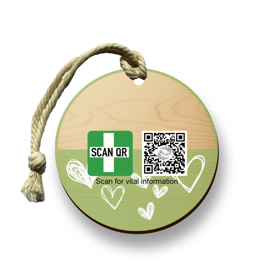 Timber Tag 5cm with optional lanyard